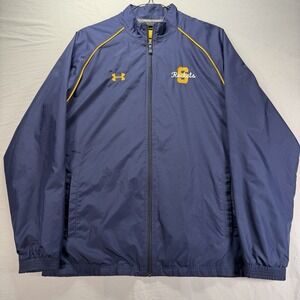 Rodeo Rockets Jacket Mens Large Blue Full Zip Windbreaker University Coach